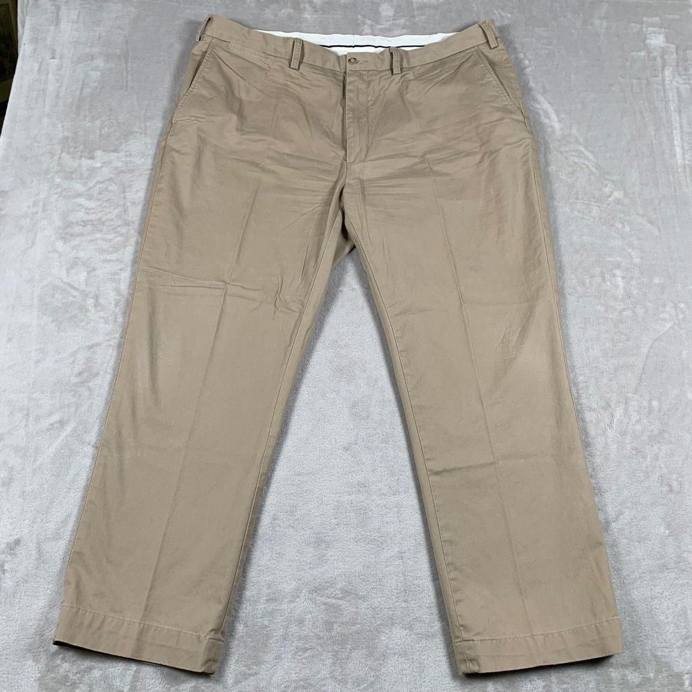 Polo Ralph Lauren Chino Pants Mens 42B-30 Tan Stretch Classic Fit Twill Trousers - Picture 2 of 9